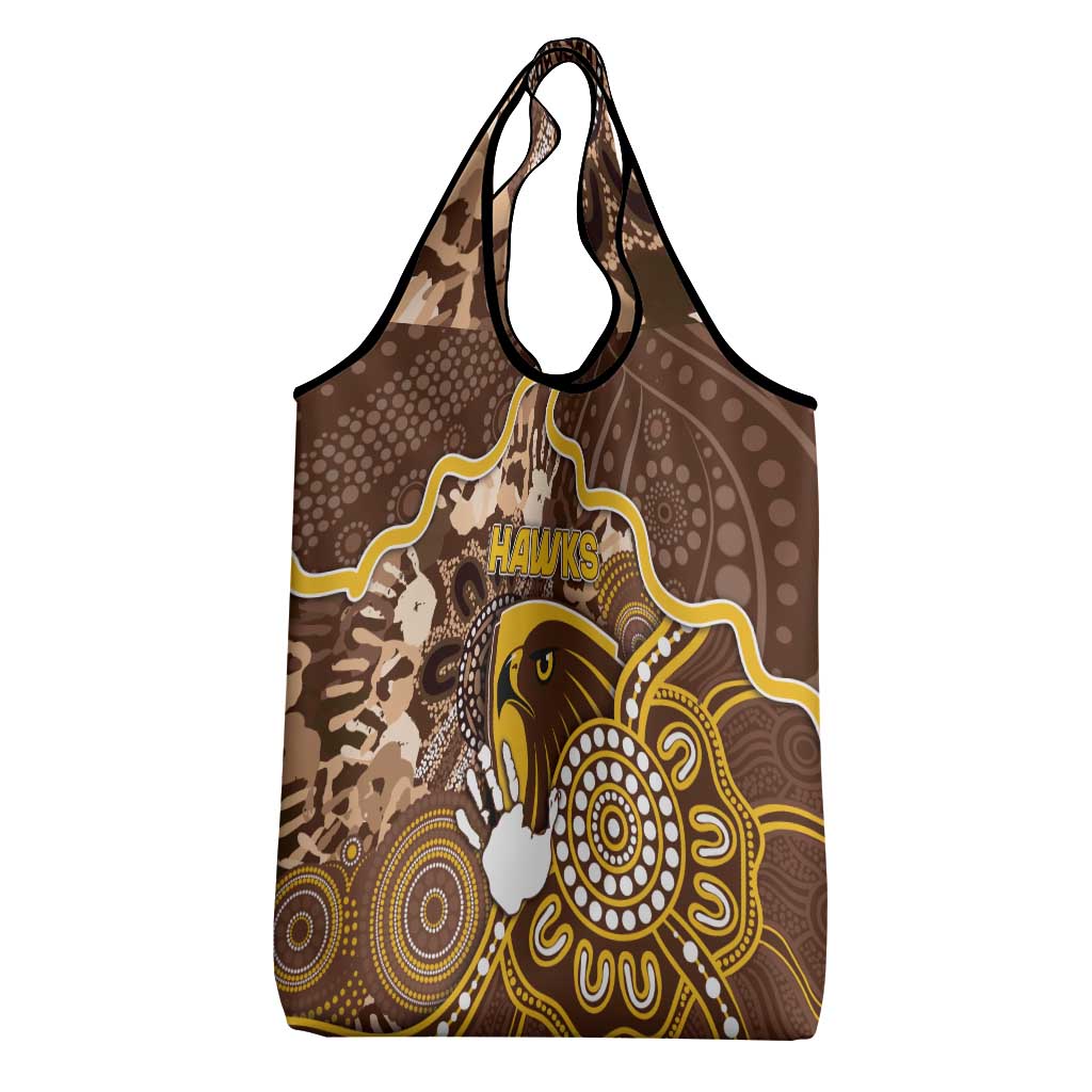 Hawks Football Grocery Bag Aboriginal Dot Art Pattern