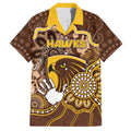 Custom Hawks Football Hawaiian Shirt Aboriginal Dot Art Pattern