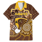 Custom Hawks Football Hawaiian Shirt Aboriginal Dot Art Pattern