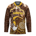 Custom Hawks Football Hockey Jersey Aboriginal Dot Art Pattern