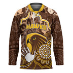 Custom Hawks Football Hockey Jersey Aboriginal Dot Art Pattern
