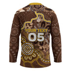 Custom Hawks Football Hockey Jersey Aboriginal Dot Art Pattern