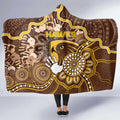 Hawks Football Hooded Blanket Aboriginal Dot Art Pattern