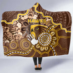 Hawks Football Hooded Blanket Aboriginal Dot Art Pattern