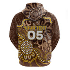 Custom Hawks Football Hoodie Aboriginal Dot Art Pattern