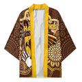Custom Hawks Football Kimono Aboriginal Dot Art Pattern