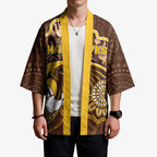 Custom Hawks Football Kimono Aboriginal Dot Art Pattern