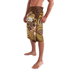 Custom Hawks Football Lavalava Aboriginal Dot Art Pattern
