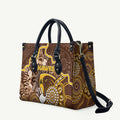 Hawks Football Leather Bag Aboriginal Dot Art Pattern
