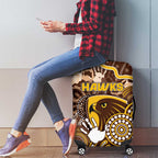 Hawks Football Luggage Cover Aboriginal Dot Art Pattern