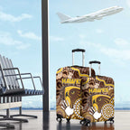 Hawks Football Luggage Cover Aboriginal Dot Art Pattern