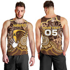 Custom Hawks Football Men Tank Top Aboriginal Dot Art Pattern