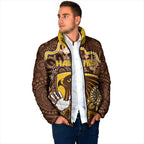 Custom Hawks Football Padded Jacket Aboriginal Dot Art Pattern