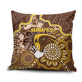 Hawks Football Pillow Cover Aboriginal Dot Art Pattern