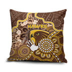 Hawks Football Pillow Cover Aboriginal Dot Art Pattern