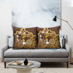 Hawks Football Pillow Cover Aboriginal Dot Art Pattern