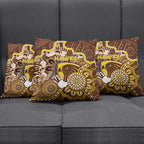 Hawks Football Pillow Cover Aboriginal Dot Art Pattern