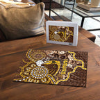 Hawks Football Puzzle Aboriginal Dot Art Pattern
