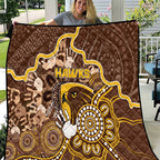 Hawks Football Quilt Aboriginal Dot Art Pattern