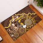 Hawks Football Rubber Doormat Aboriginal Dot Art Pattern