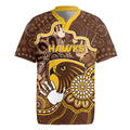 Custom Hawks Football Rugby Jersey Aboriginal Dot Art Pattern