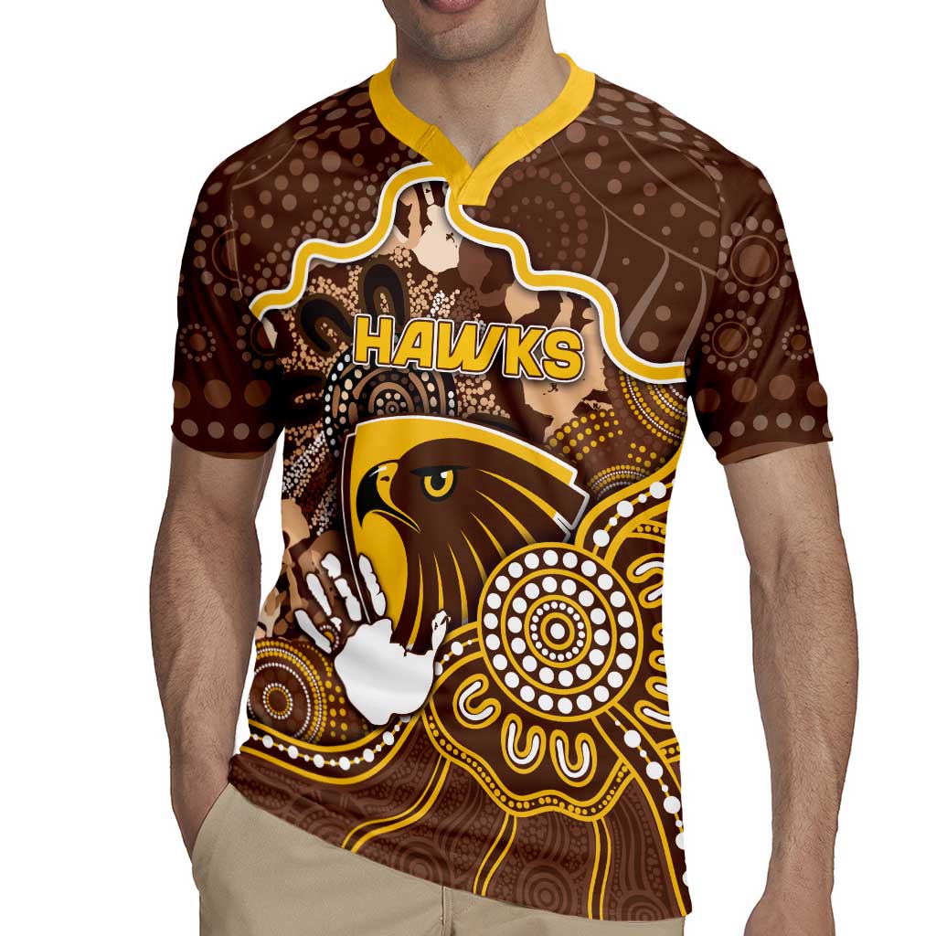 Custom Hawks Football Rugby Jersey Aboriginal Dot Art Pattern