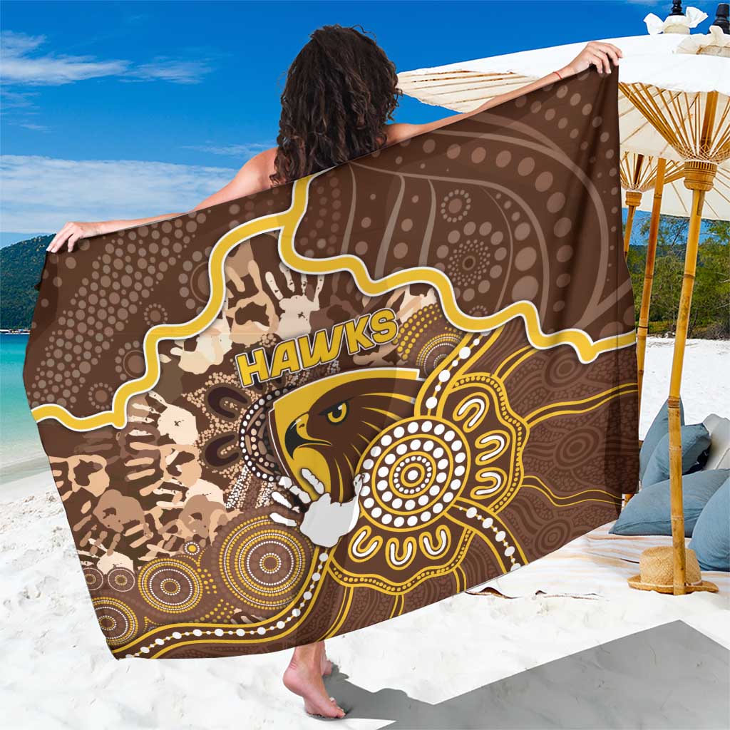 Hawks Football Sarong Aboriginal Dot Art Pattern