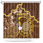 Hawks Football Shower Curtain Aboriginal Dot Art Pattern