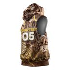 Custom Hawks Football Sleeveless Hoodie Aboriginal Dot Art Pattern