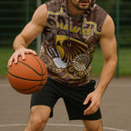 Custom Hawks Football Sleeveless Hoodie Aboriginal Dot Art Pattern