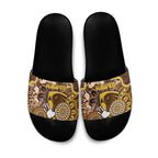 Hawks Football Slide Sandals Aboriginal Dot Art Pattern