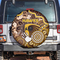 Hawks Football Spare Tire Cover Aboriginal Dot Art Pattern
