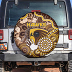 Hawks Football Spare Tire Cover Aboriginal Dot Art Pattern