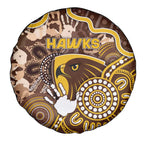 Hawks Football Spare Tire Cover Aboriginal Dot Art Pattern