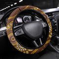 Hawks Football Steering Wheel Cover Aboriginal Dot Art Pattern