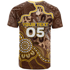 Custom Hawks Football T Shirt Aboriginal Dot Art Pattern