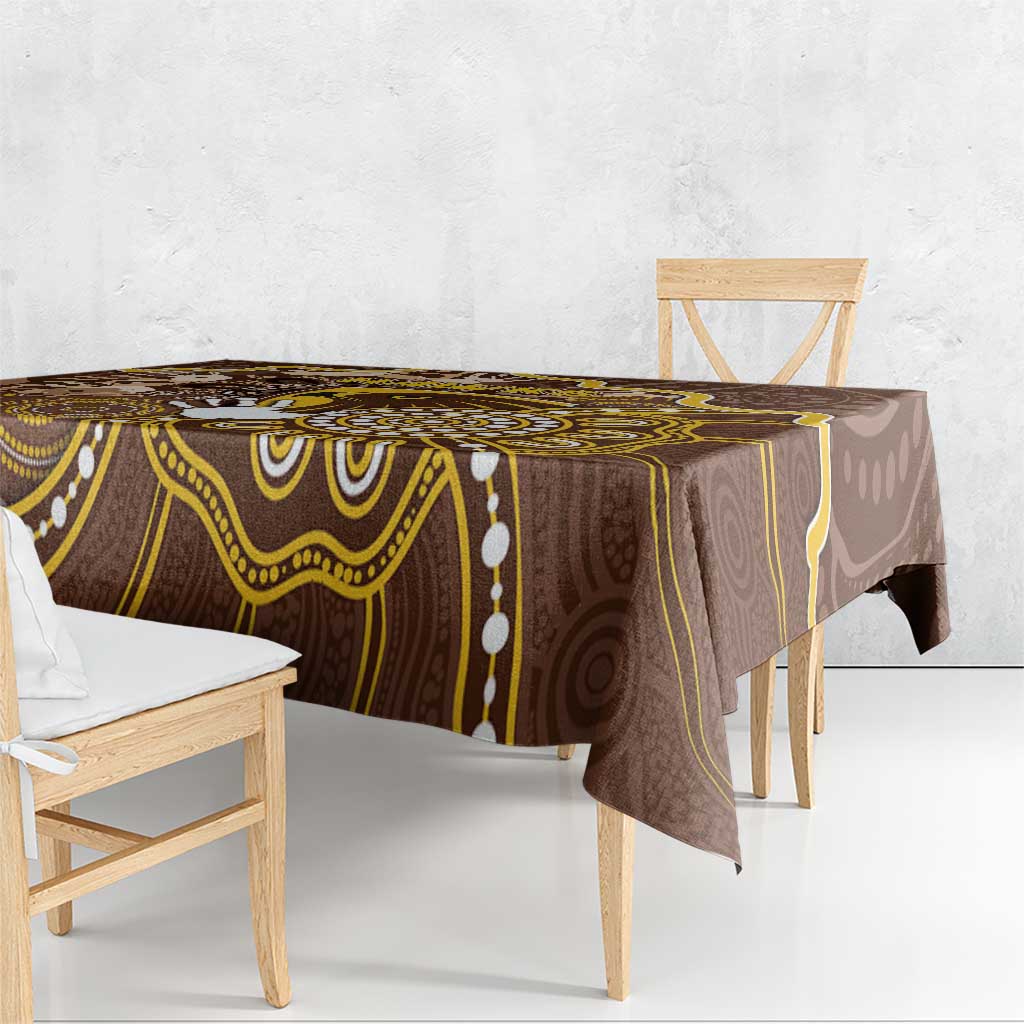 Hawks Football Tablecloth Aboriginal Dot Art Pattern