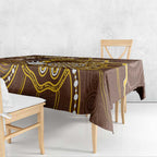 Hawks Football Tablecloth Aboriginal Dot Art Pattern