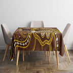 Hawks Football Tablecloth Aboriginal Dot Art Pattern