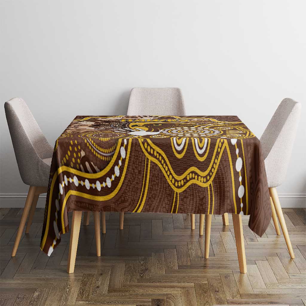 Hawks Football Tablecloth Aboriginal Dot Art Pattern