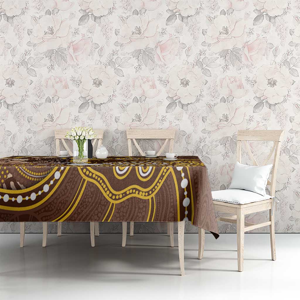 Hawks Football Tablecloth Aboriginal Dot Art Pattern