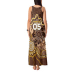 Custom Hawks Football Tank Maxi Dress Aboriginal Dot Art Pattern