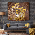 Hawks Football Tapestry Aboriginal Dot Art Pattern