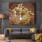 Hawks Football Tapestry Aboriginal Dot Art Pattern