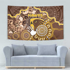 Hawks Football Tapestry Aboriginal Dot Art Pattern