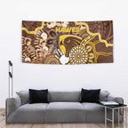 Hawks Football Tapestry Aboriginal Dot Art Pattern