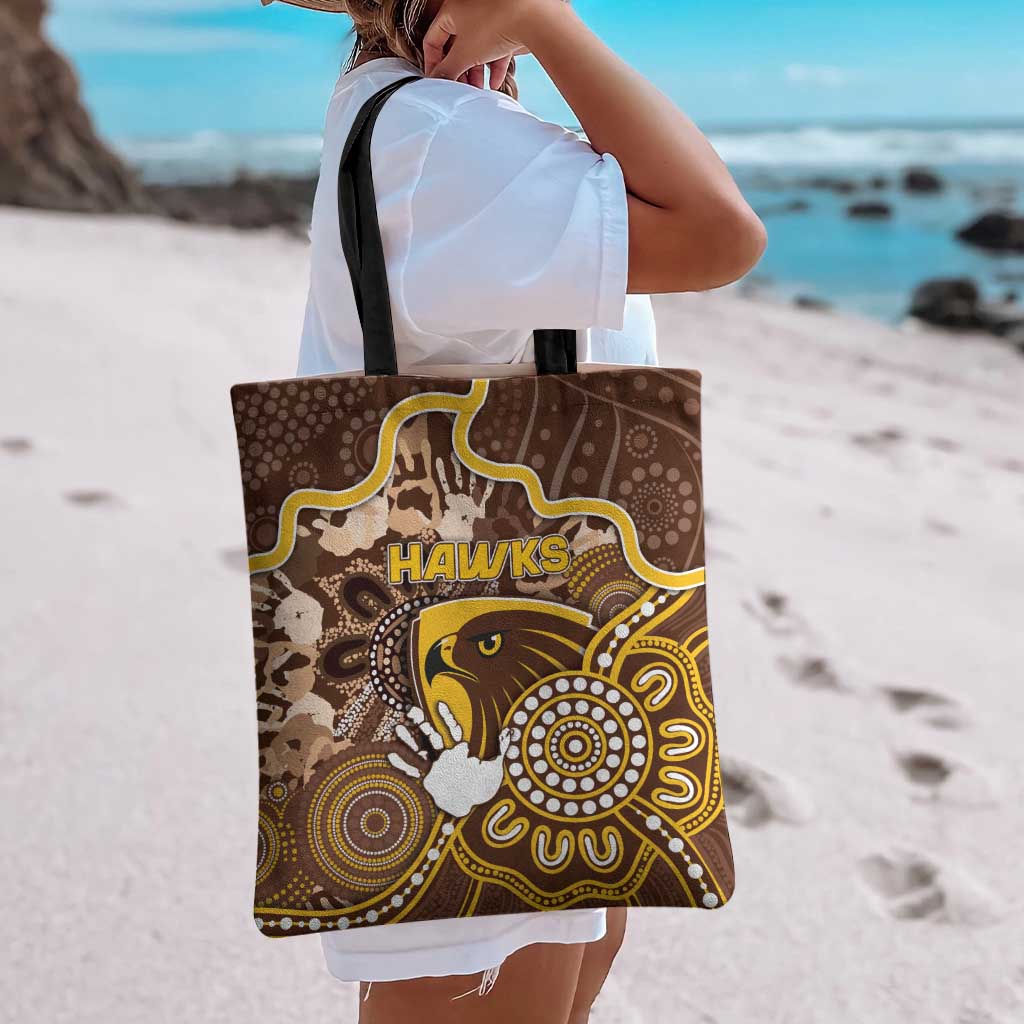 Hawks Football Tote Bag Aboriginal Dot Art Pattern