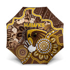 Hawks Football Umbrella Aboriginal Dot Art Pattern