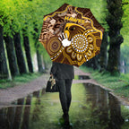 Hawks Football Umbrella Aboriginal Dot Art Pattern