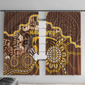 Hawks Football Window Curtain Aboriginal Dot Art Pattern